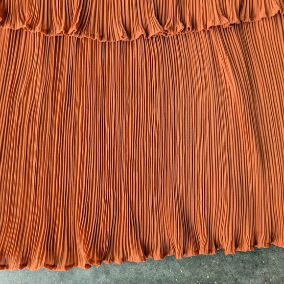 Baltic Born Zarra Spice Pleated Dress Maxi Orange medium NWT - Picture 6 of 9